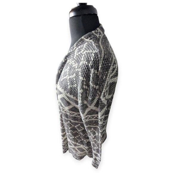 Xhilaration Gray & White Long Sleeve Lightweight Open Front Cardigan Size Small - Picture 5 of 9